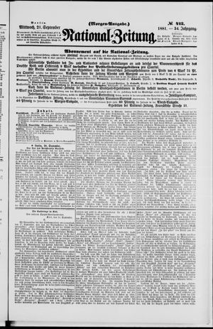 National-Zeitung vom 21.09.1881
