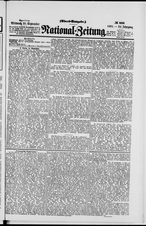 National-Zeitung vom 21.09.1881