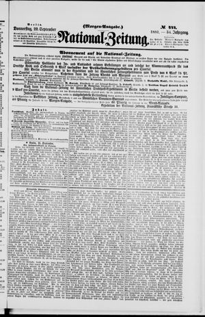 Nationalzeitung vom 22.09.1881