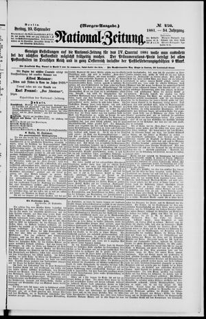 National-Zeitung vom 23.09.1881