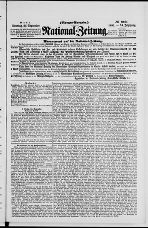 National-Zeitung vom 25.09.1881