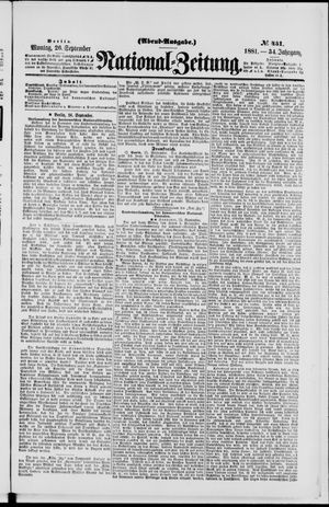 National-Zeitung vom 26.09.1881