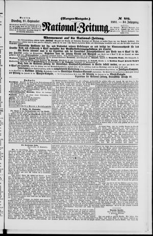 National-Zeitung vom 27.09.1881