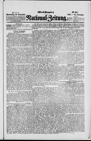 National-Zeitung vom 29.09.1881