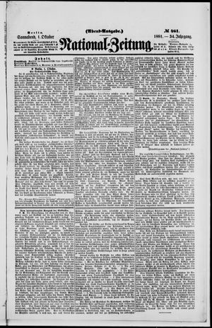 National-Zeitung on Oct 1, 1881