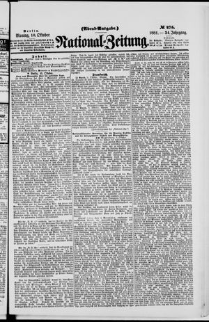 National-Zeitung vom 10.10.1881