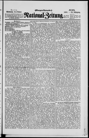 National-Zeitung vom 12.10.1881