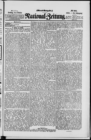 National-Zeitung vom 14.10.1881