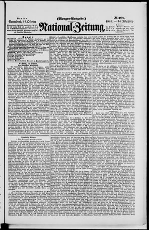 Nationalzeitung vom 15.10.1881