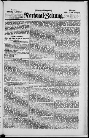 Nationalzeitung vom 16.10.1881