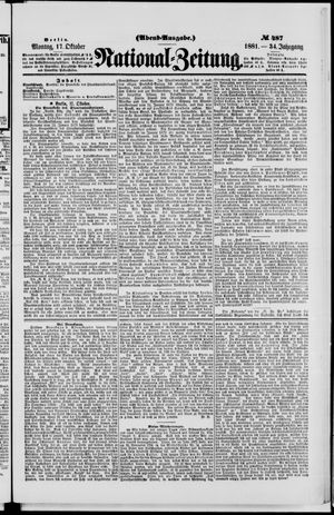 Nationalzeitung vom 17.10.1881