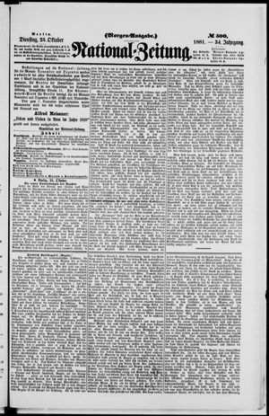 National-Zeitung on Oct 25, 1881
