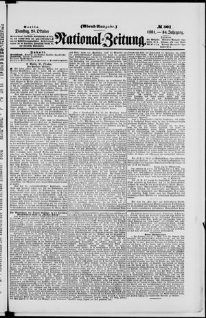 National-Zeitung on Oct 25, 1881