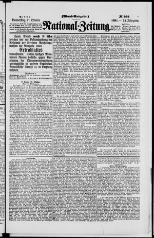 National-Zeitung vom 27.10.1881