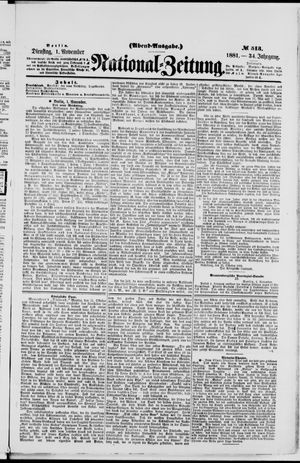 National-Zeitung vom 01.11.1881