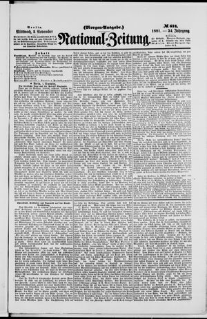 National-Zeitung vom 02.11.1881