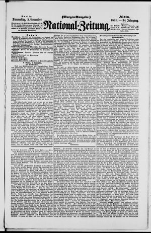 National-Zeitung on Nov 3, 1881