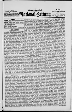 Nationalzeitung vom 04.11.1881