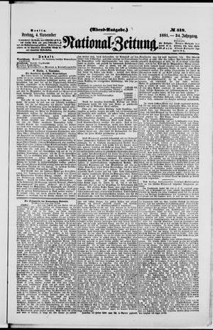 Nationalzeitung vom 04.11.1881