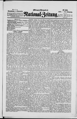 Nationalzeitung vom 05.11.1881