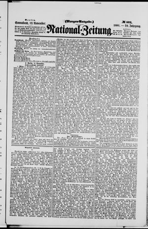 Nationalzeitung vom 12.11.1881