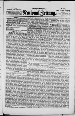 National-Zeitung vom 13.11.1881