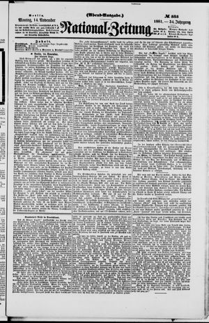 National-Zeitung vom 14.11.1881