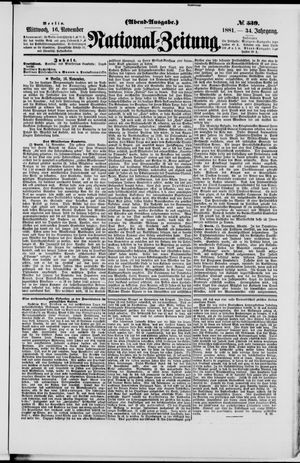 National-Zeitung vom 16.11.1881
