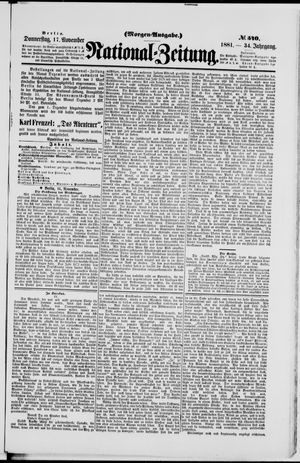 National-Zeitung vom 17.11.1881