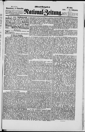 National-Zeitung vom 19.11.1881