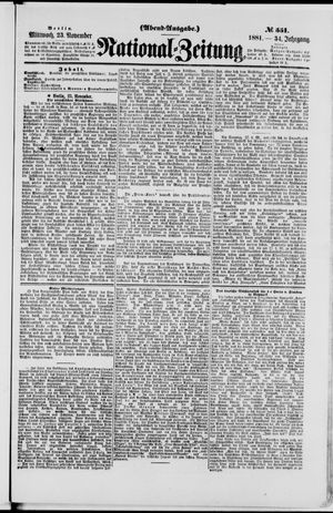 National-Zeitung on Nov 23, 1881