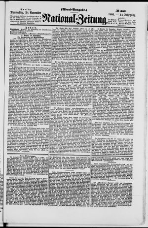 National-Zeitung vom 24.11.1881