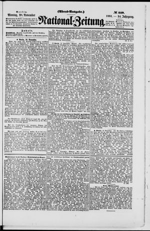 National-Zeitung vom 28.11.1881