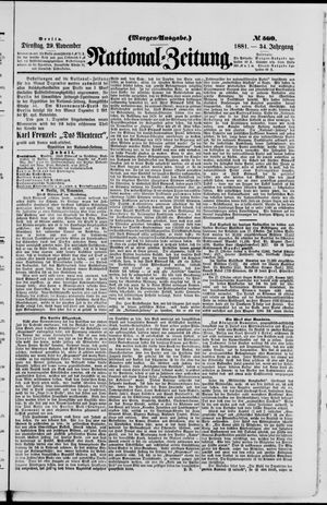 National-Zeitung vom 29.11.1881