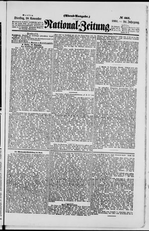 National-Zeitung vom 29.11.1881