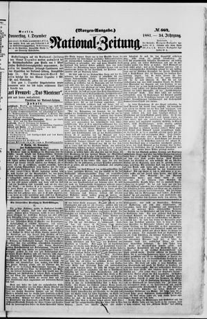 National-Zeitung vom 01.12.1881