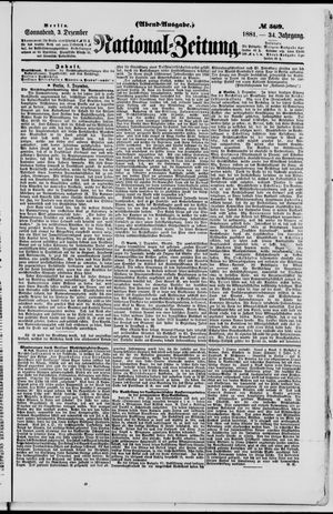 National-Zeitung vom 03.12.1881