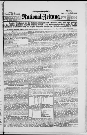 National-Zeitung vom 13.12.1881