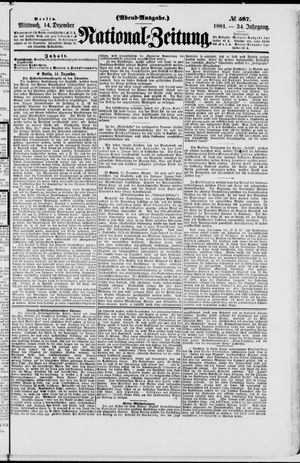 Nationalzeitung vom 14.12.1881
