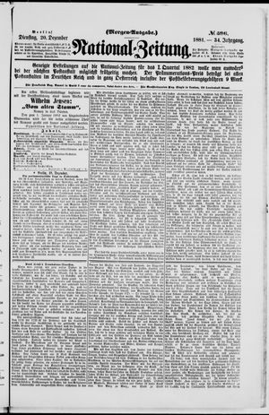 National-Zeitung vom 20.12.1881