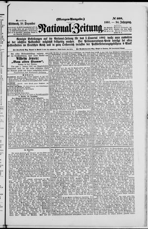 Nationalzeitung vom 21.12.1881