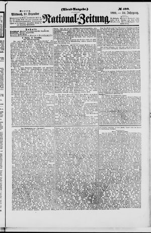 Nationalzeitung vom 21.12.1881