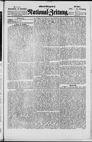 National-Zeitung vom 24.12.1881