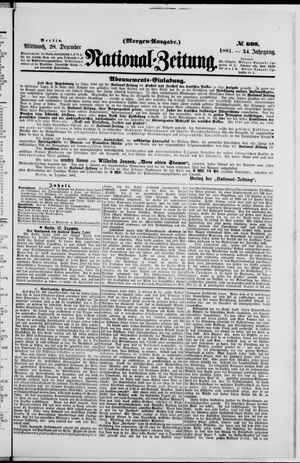 National-Zeitung vom 28.12.1881