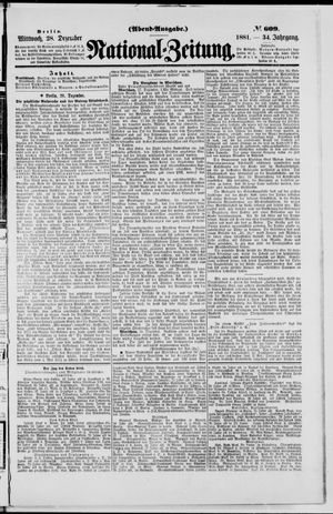 National-Zeitung vom 28.12.1881