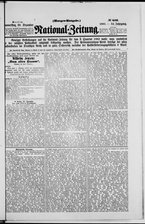 National-Zeitung vom 29.12.1881