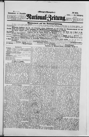 National-Zeitung vom 31.12.1881