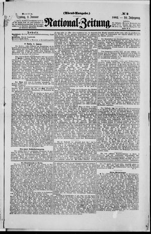 Nationalzeitung vom 01.01.1882