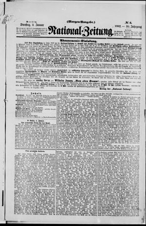 Nationalzeitung vom 03.01.1882