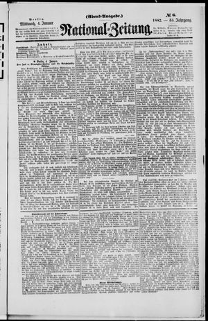 Nationalzeitung vom 04.01.1882